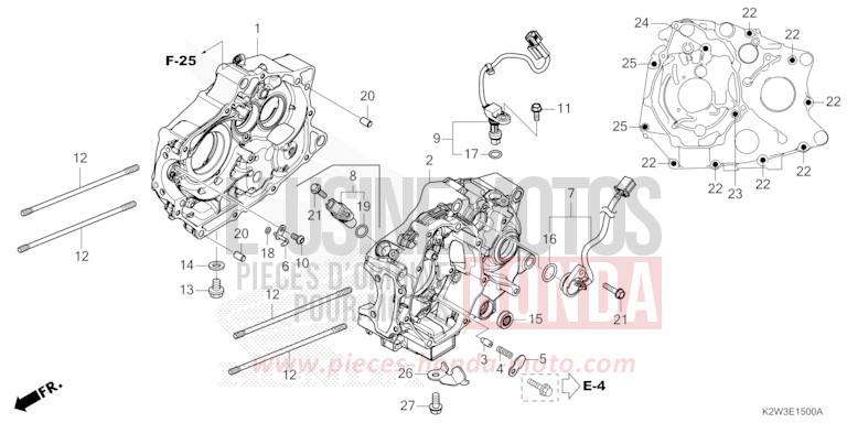 CARTER MOTEUR de Dax ST125 CANDY ENERGY ORANGE (YR249) 2026